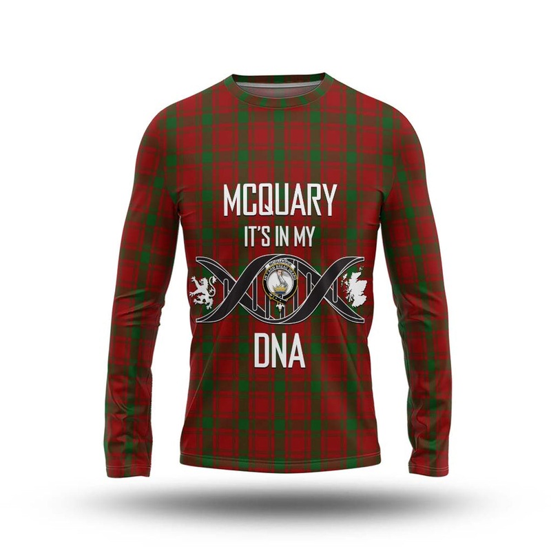McQuary Tartan Long Sleeve T-Shirt with Family Crest DNA In Me Style