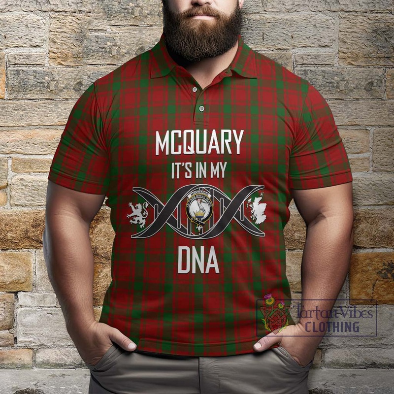 McQuary Tartan Polo Shirt with Family Crest DNA In Me Style