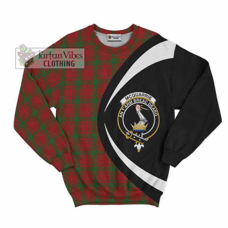 McQuary Tartan Sweatshirt with Family Crest Circle Style