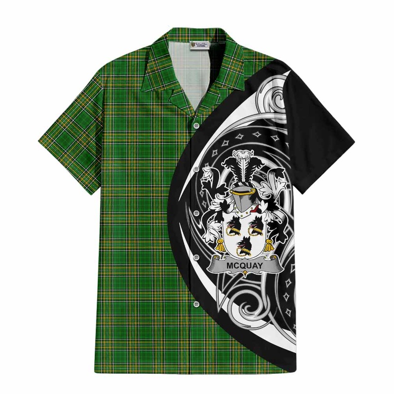 McQuay Irish Clan Short Sleeve Button Shirt Celtic Circle Style