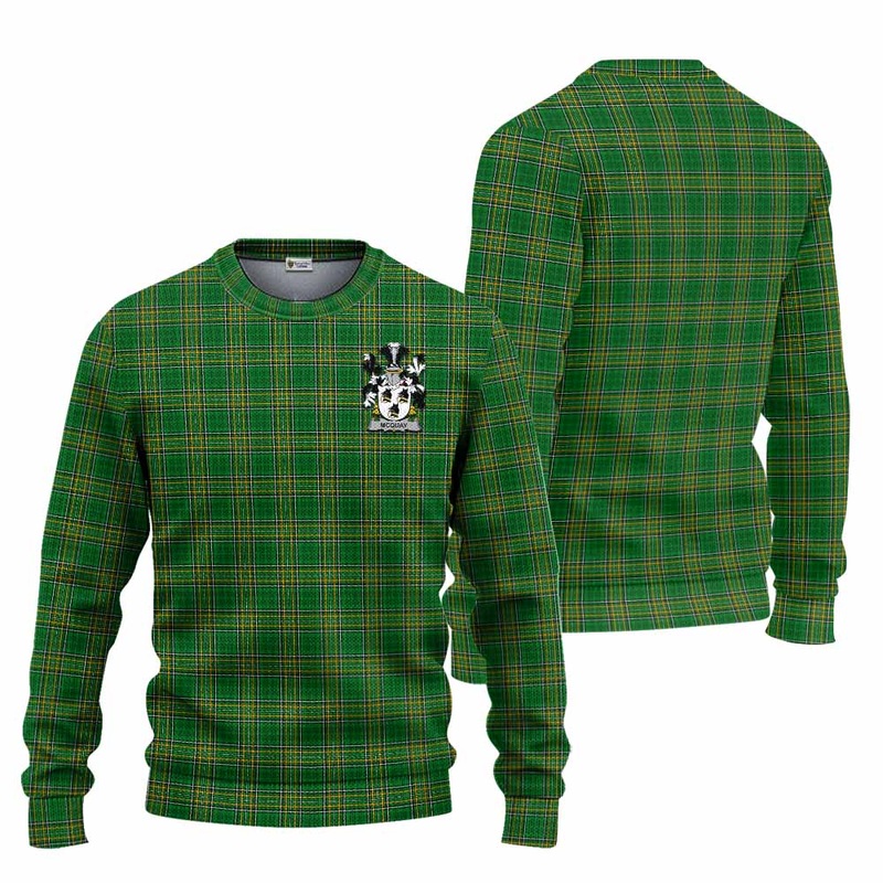 McQuay Irish Clan Tartan Knitted Sweater with Coat of Arms