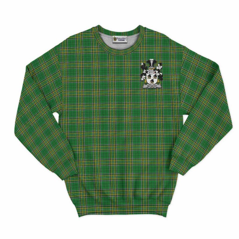 McQuay Irish Clan Tartan Sweatshirt with Coat of Arms