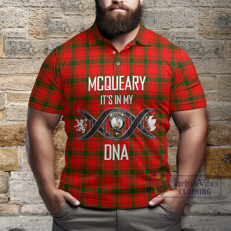 McQueary Modern Tartan Polo Shirt with Family Crest DNA In Me Style