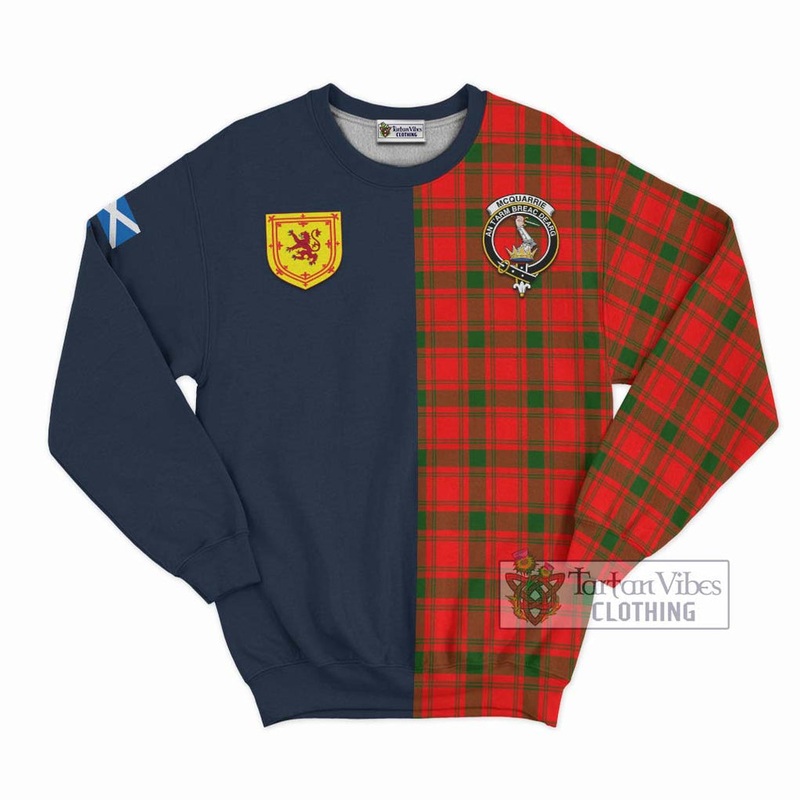 McQueary Modern Tartan Sweatshirt Alba with Scottish Lion Royal Arm Half Style