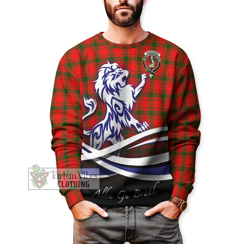 McQueary Modern Tartan Sweatshirt with Alba Gu Brath Regal Lion Emblem