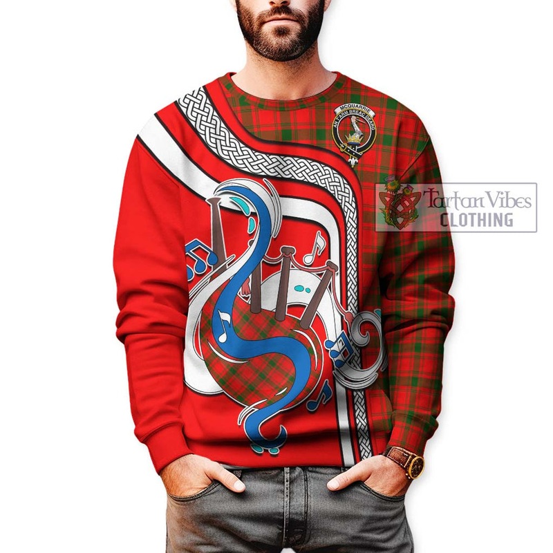 McQueary Modern Tartan Sweatshirt with Epic Bagpipe Style
