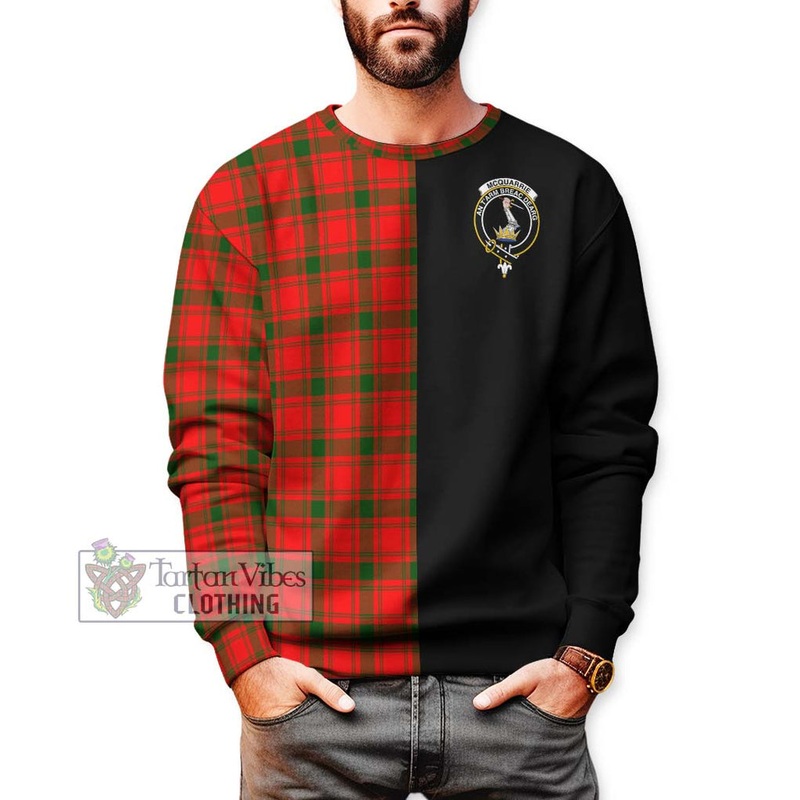 McQueary Modern Tartan Sweatshirt with Family Crest and Half Of Me Style