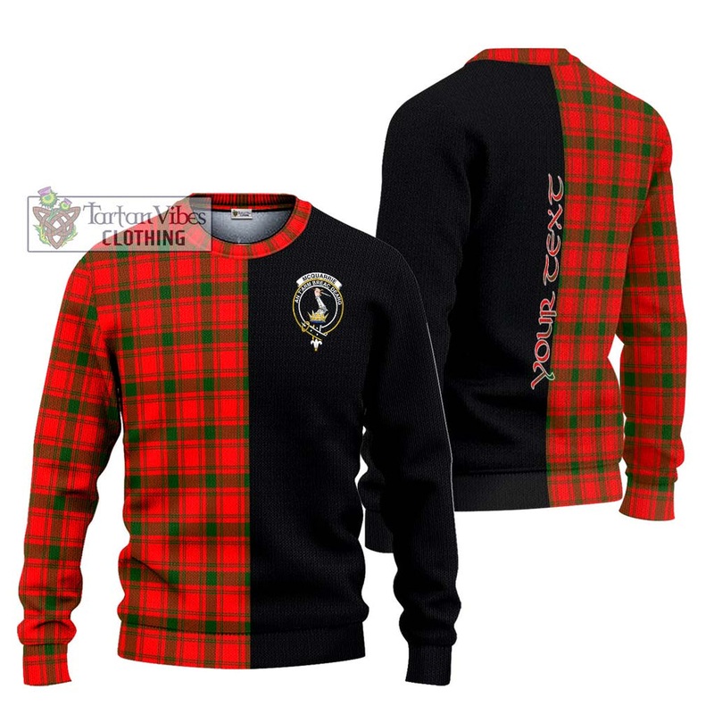 McQueary Modern Tartan Ugly Sweater with Family Crest and Half Of Me Style