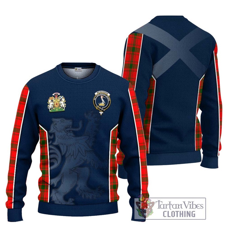 McQueary Modern Tartan Ugly Sweater with Family Crest and Lion Rampant Vibes Sport Style