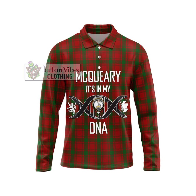 McQueary Tartan Long Sleeve Polo Shirt with Family Crest DNA In Me Style