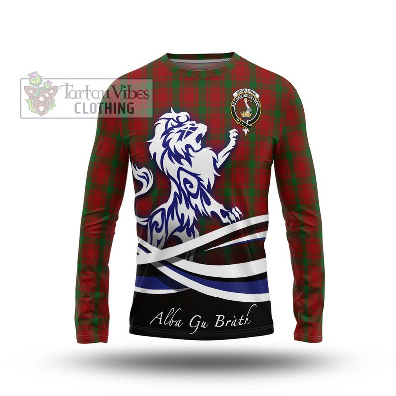 McQueary Tartan Long Sleeve T-Shirt with Alba Gu Brath Regal Lion Emblem