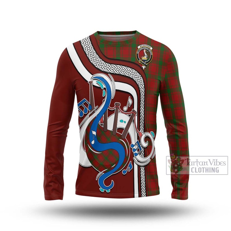 McQueary Tartan Long Sleeve T-Shirt with Epic Bagpipe Style