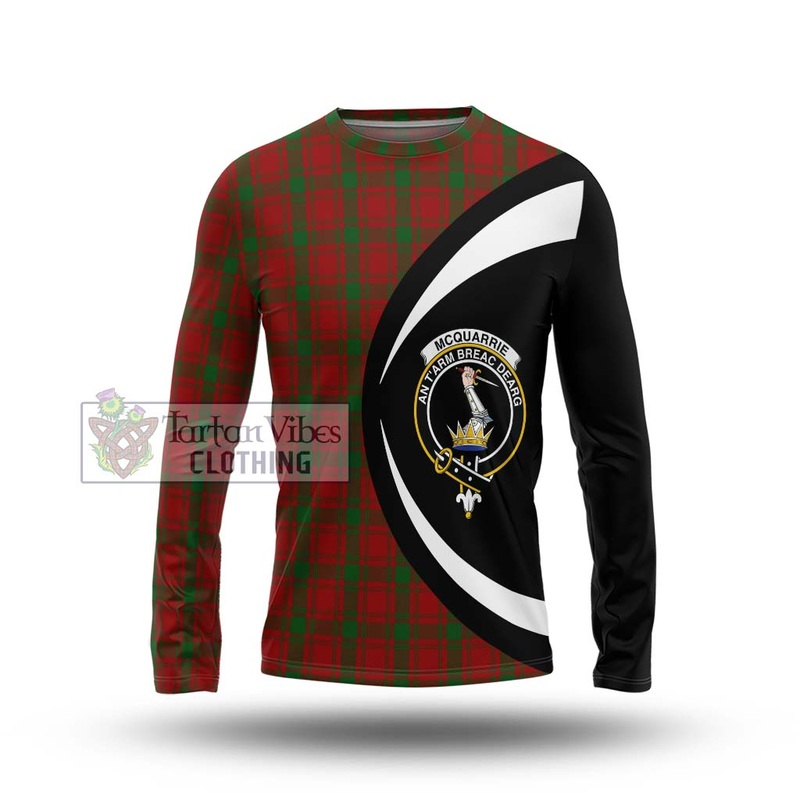 McQueary Tartan Long Sleeve T-Shirt with Family Crest Circle Style