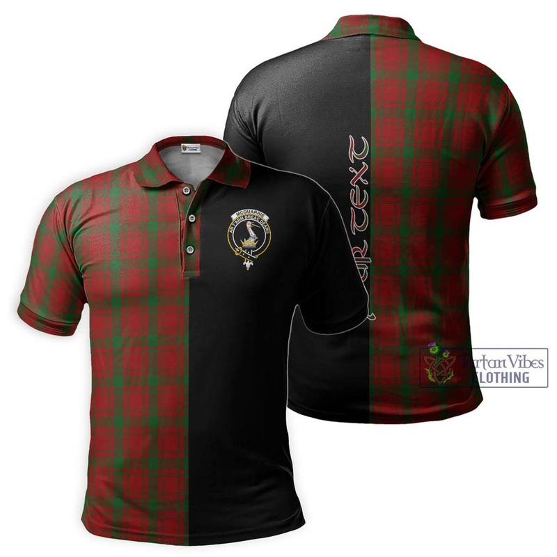 McQueary Tartan Polo Shirt with Family Crest and Half Of Me Style