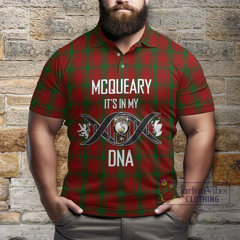 McQueary Tartan Polo Shirt with Family Crest DNA In Me Style