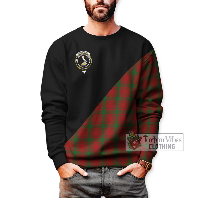 McQueary Tartan Sweatshirt with Family Crest and Military Logo Style