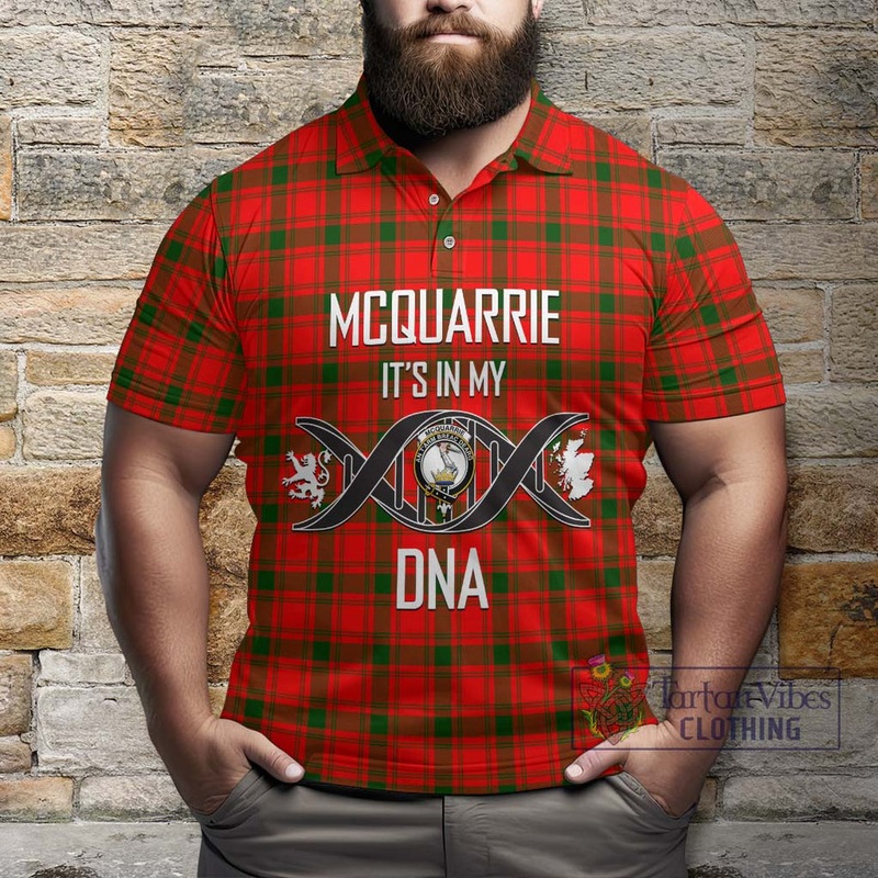 McQuarrie Modern Tartan Polo Shirt with Family Crest DNA In Me Style