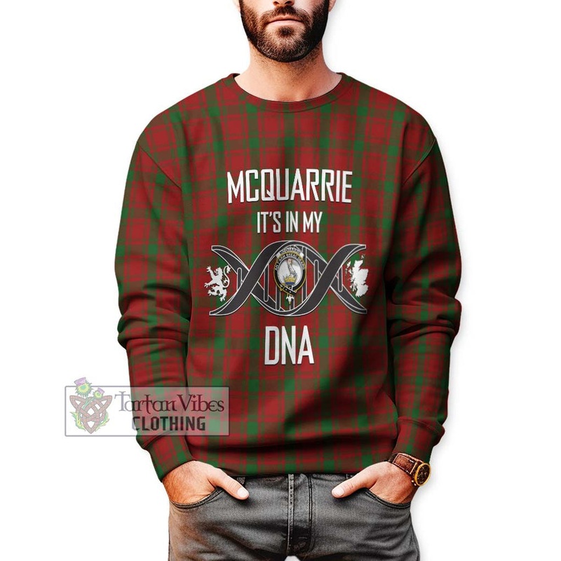McQuarrie Tartan Sweatshirt with Family Crest DNA In Me Style