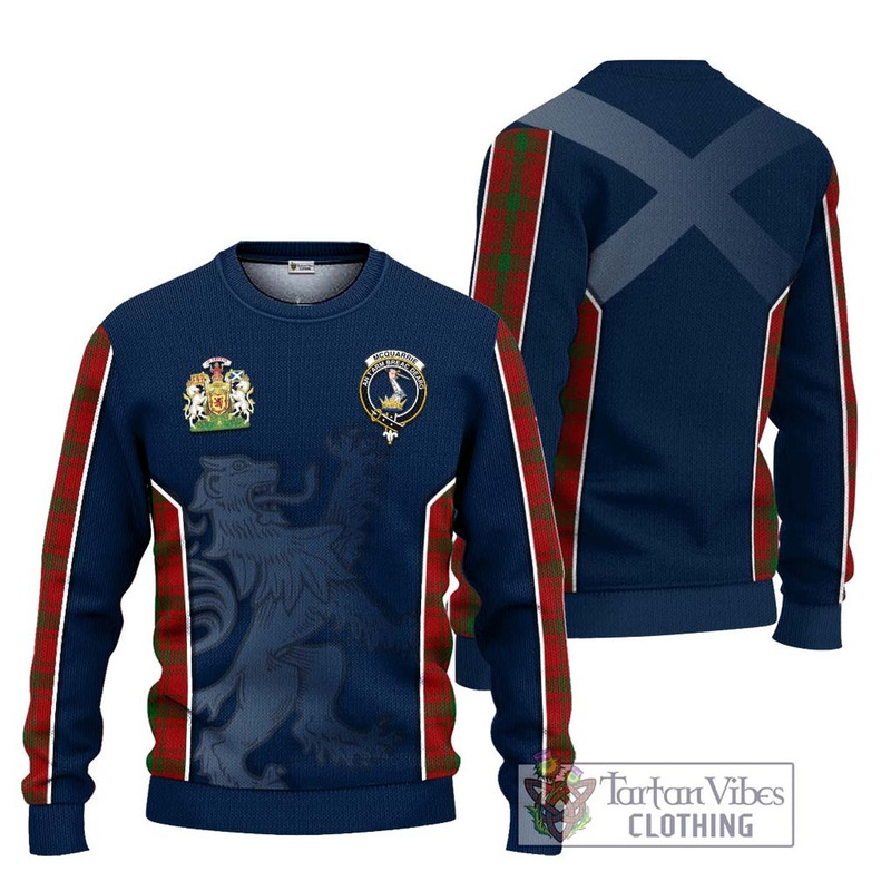 McQuarrie Tartan Ugly Sweater with Family Crest and Lion Rampant Vibes Sport Style