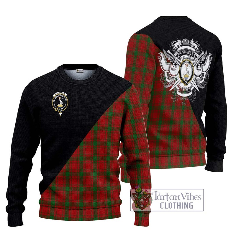 McQuarrie Tartan Ugly Sweater with Family Crest and Military Logo Style