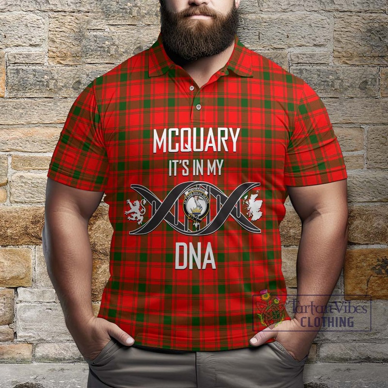 McQuary Modern Tartan Polo Shirt with Family Crest DNA In Me Style