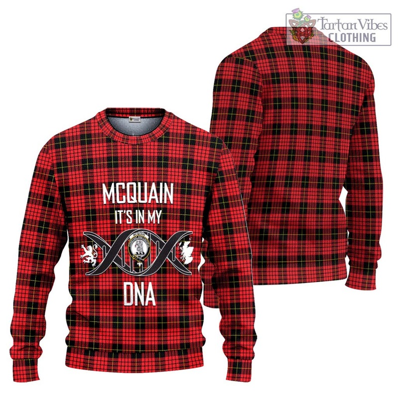 Mcquain Modern Tartan Ugly Sweater with Family Crest DNA In Me Style