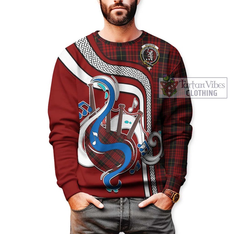 Mcquain Tartan Sweatshirt with Epic Bagpipe Style