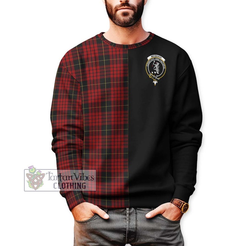 Mcquain Tartan Sweatshirt with Family Crest and Half Of Me Style