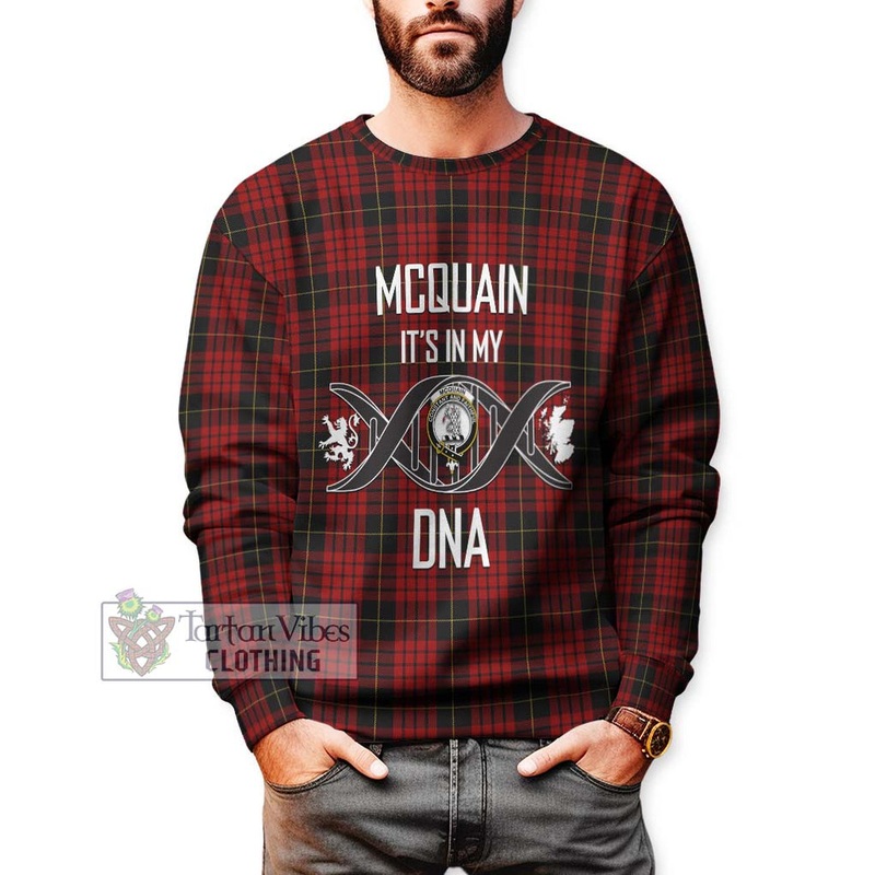Mcquain Tartan Sweatshirt with Family Crest DNA In Me Style