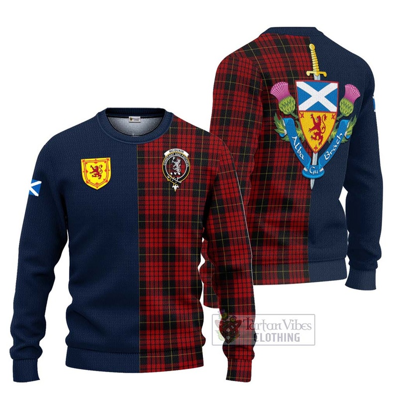Mcquain Tartan Ugly Sweater with Scottish Lion Royal Arm Half Style
