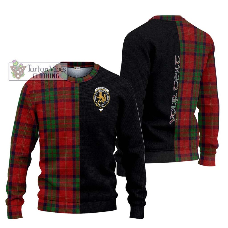 McPherson of Cluny Tartan Ugly Sweater with Family Crest and Half Of Me Style