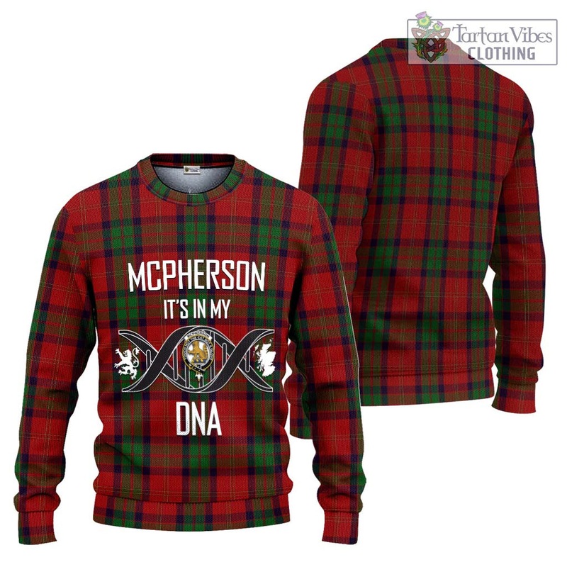 McPherson of Cluny Tartan Ugly Sweater with Family Crest DNA In Me Style