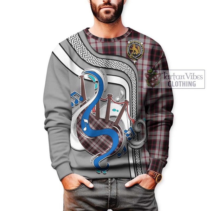 Mcpherson Tartan Sweatshirt with Epic Bagpipe Style