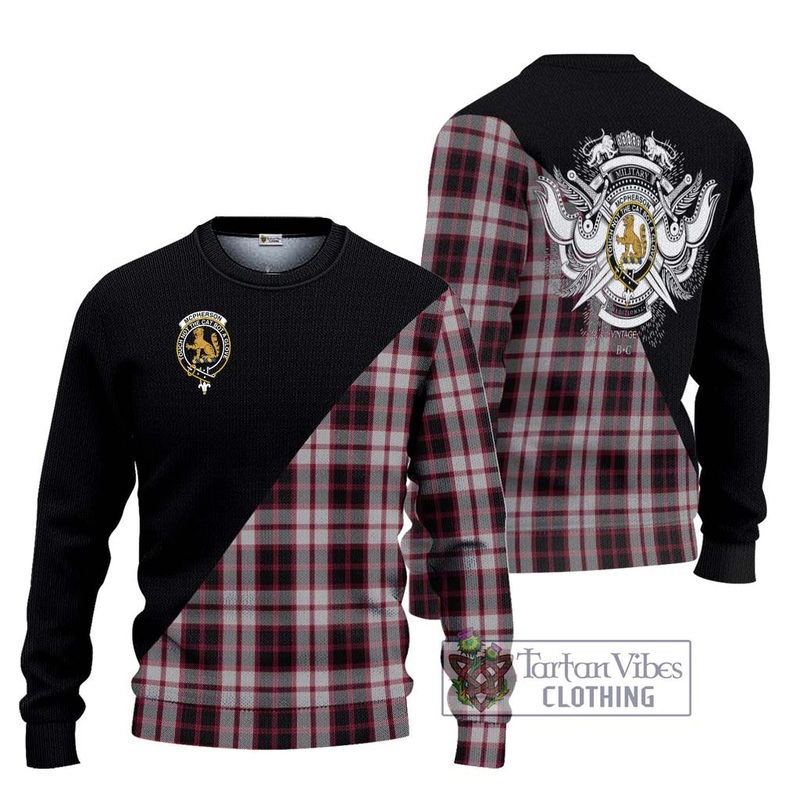 Mcpherson Tartan Ugly Sweater with Family Crest and Military Logo Style