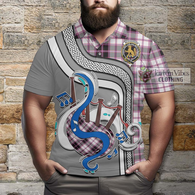 McPherson Hunting Modern Tartan Polo Shirt with Epic Bagpipe Style