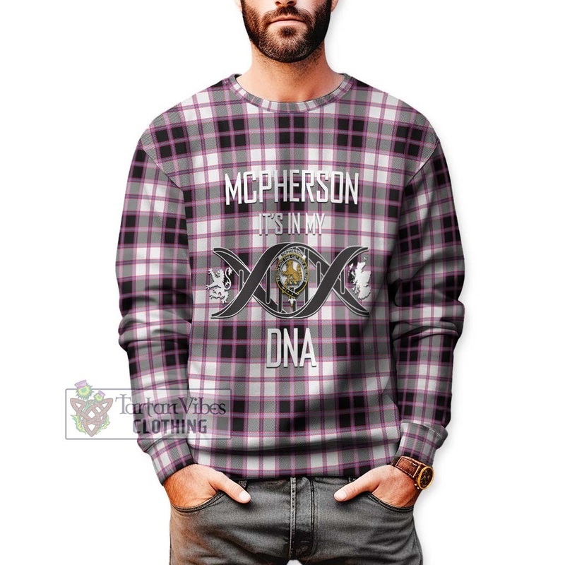 McPherson Hunting Modern Tartan Sweatshirt with Family Crest DNA In Me Style