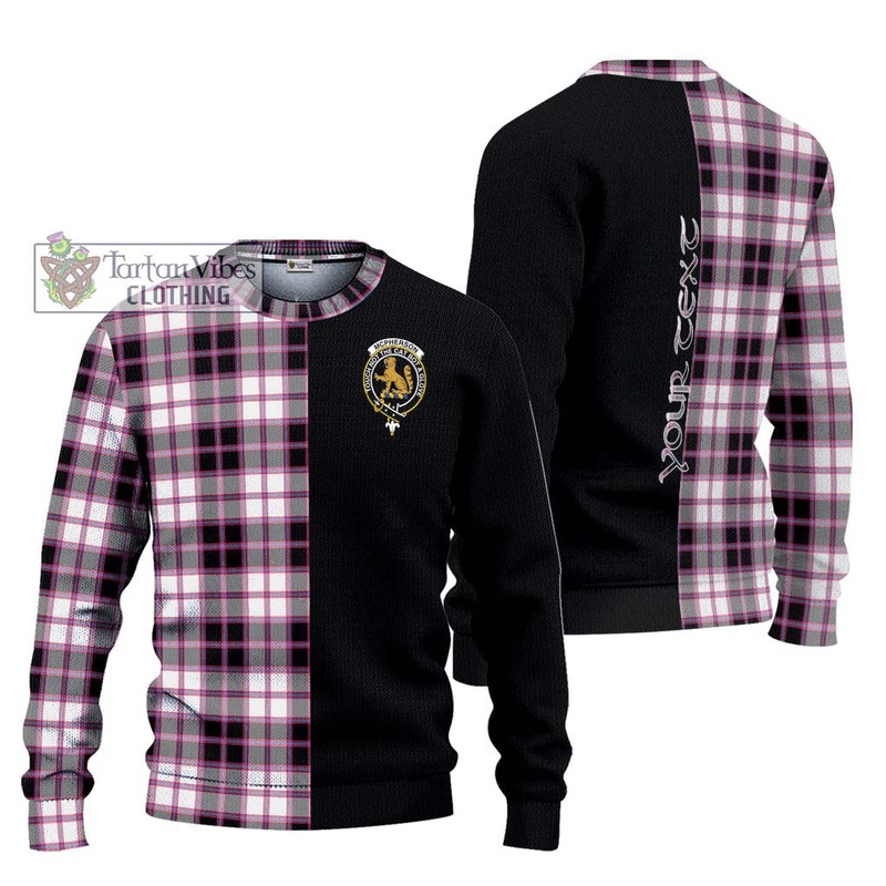 McPherson Hunting Modern Tartan Ugly Sweater with Family Crest and Half Of Me Style