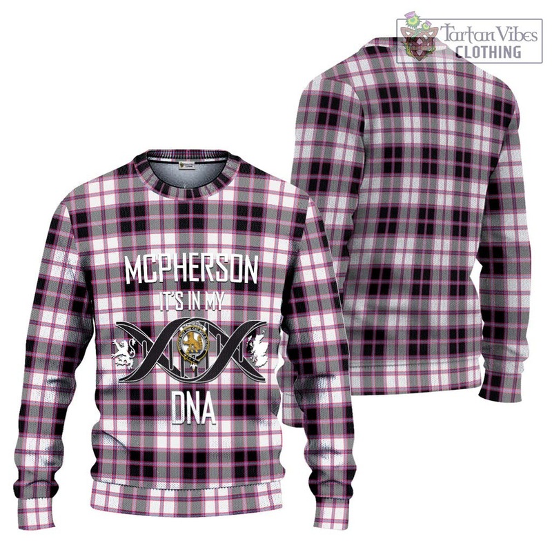 McPherson Hunting Modern Tartan Ugly Sweater with Family Crest DNA In Me Style
