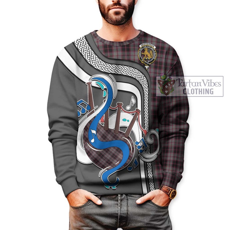 McPherson Hunting Tartan Sweatshirt with Epic Bagpipe Style
