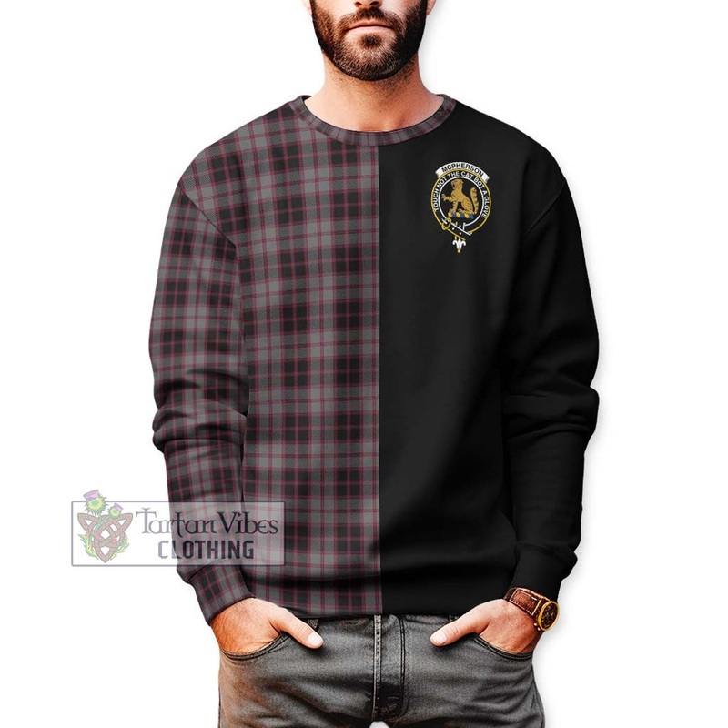 McPherson Hunting Tartan Sweatshirt with Family Crest and Half Of Me Style