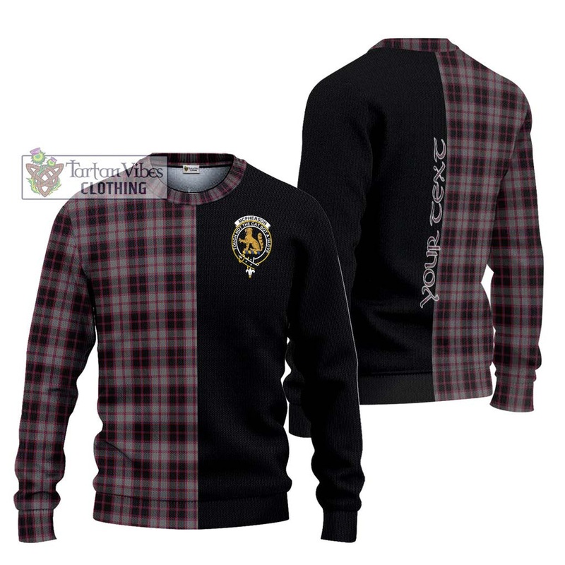 McPherson Hunting Tartan Ugly Sweater with Family Crest and Half Of Me Style