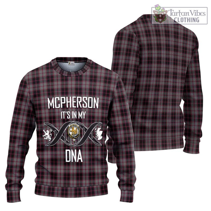 McPherson Hunting Tartan Ugly Sweater with Family Crest DNA In Me Style