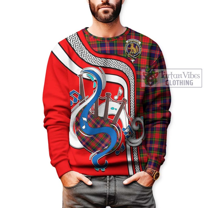 McPherson Modern Tartan Sweatshirt with Epic Bagpipe Style