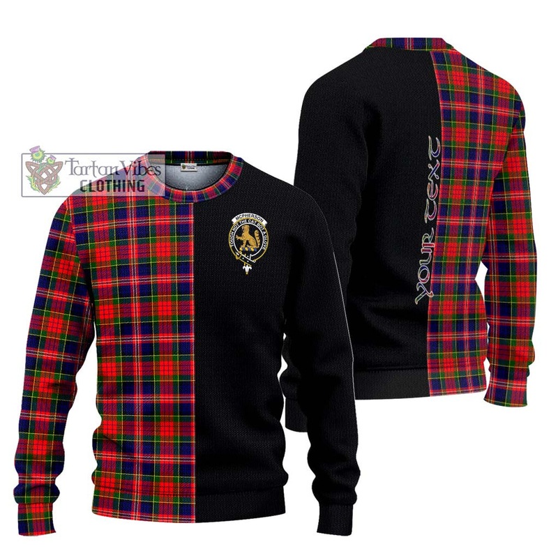 McPherson Modern Tartan Ugly Sweater with Family Crest and Half Of Me Style