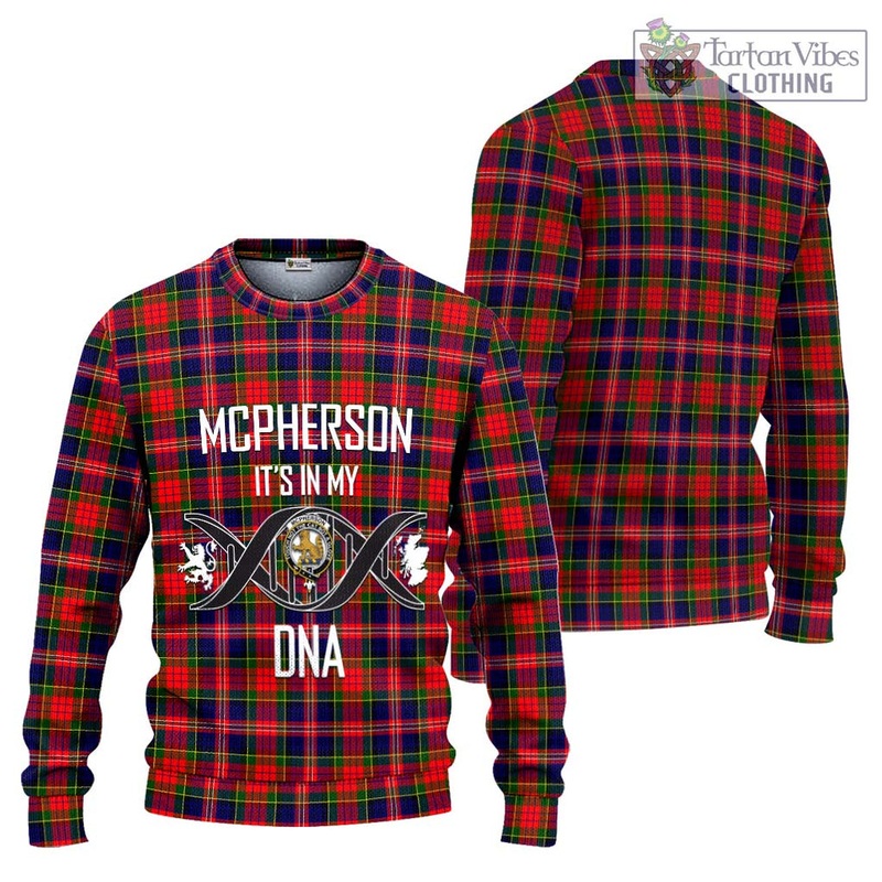 McPherson Modern Tartan Ugly Sweater with Family Crest DNA In Me Style