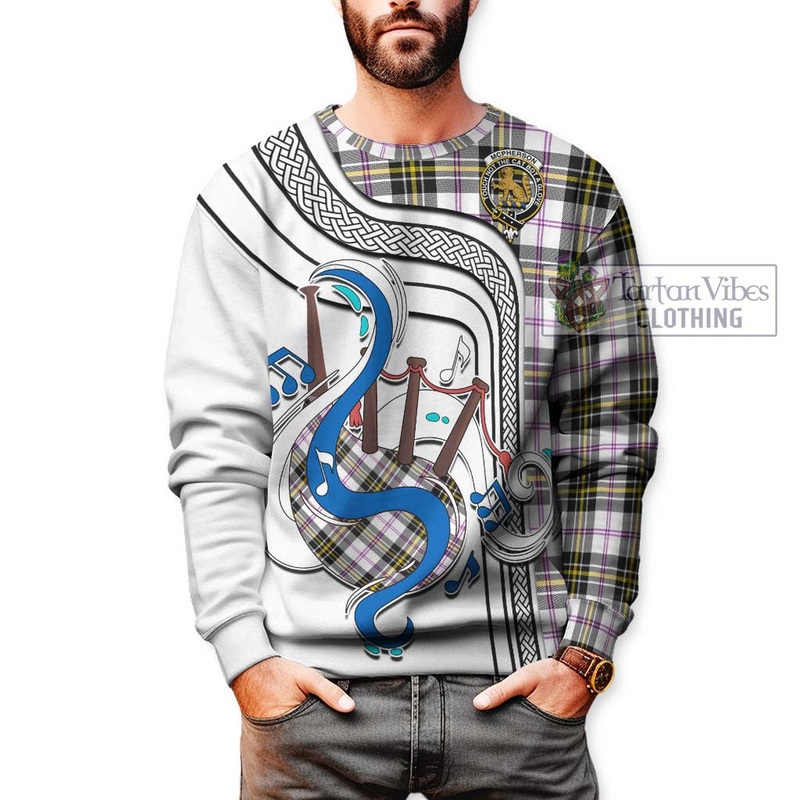 McPherson Dress Modern Tartan Sweatshirt with Epic Bagpipe Style