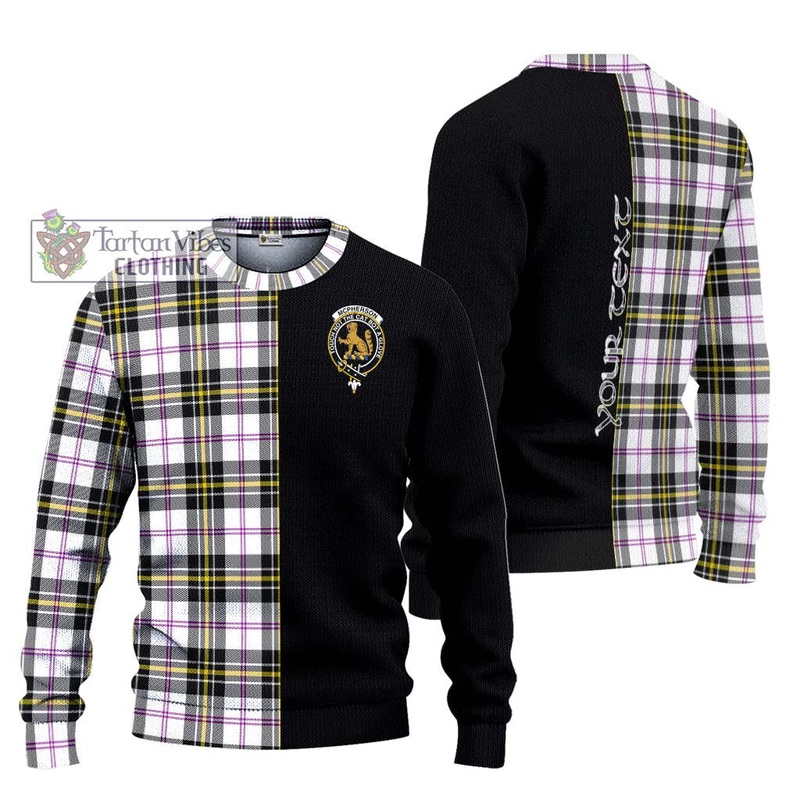 McPherson Dress Modern Tartan Ugly Sweater with Family Crest and Half Of Me Style