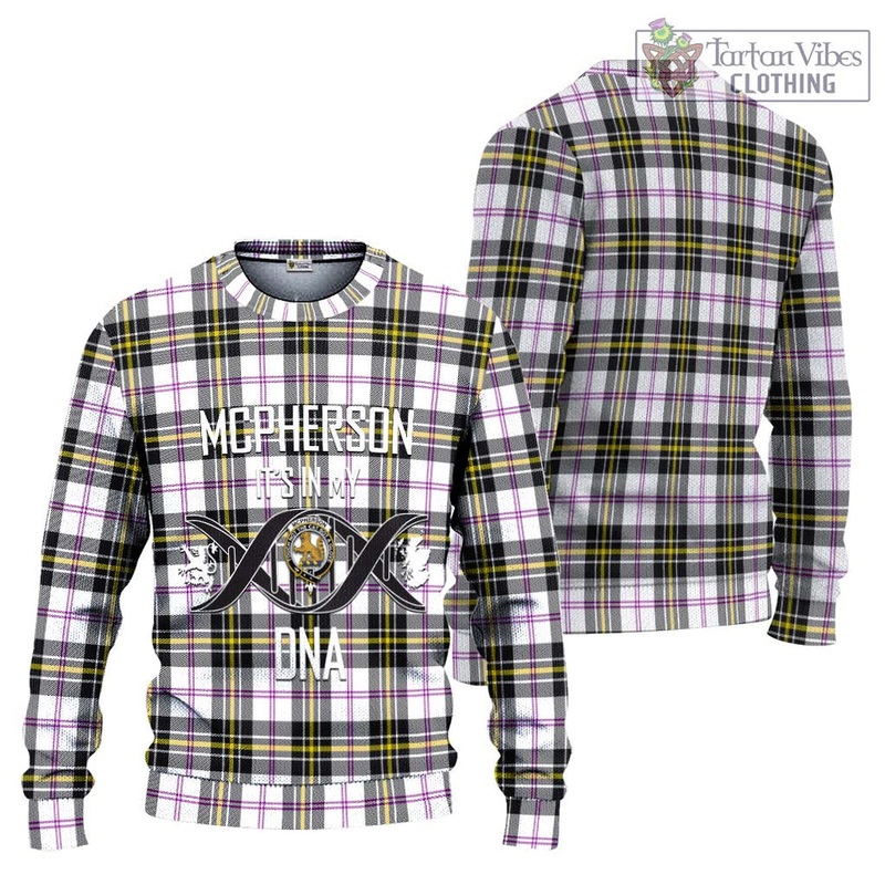 McPherson Dress Modern Tartan Ugly Sweater with Family Crest DNA In Me Style