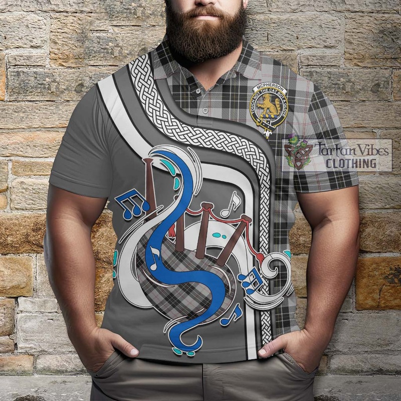 McPherson Dress Tartan Polo Shirt with Epic Bagpipe Style