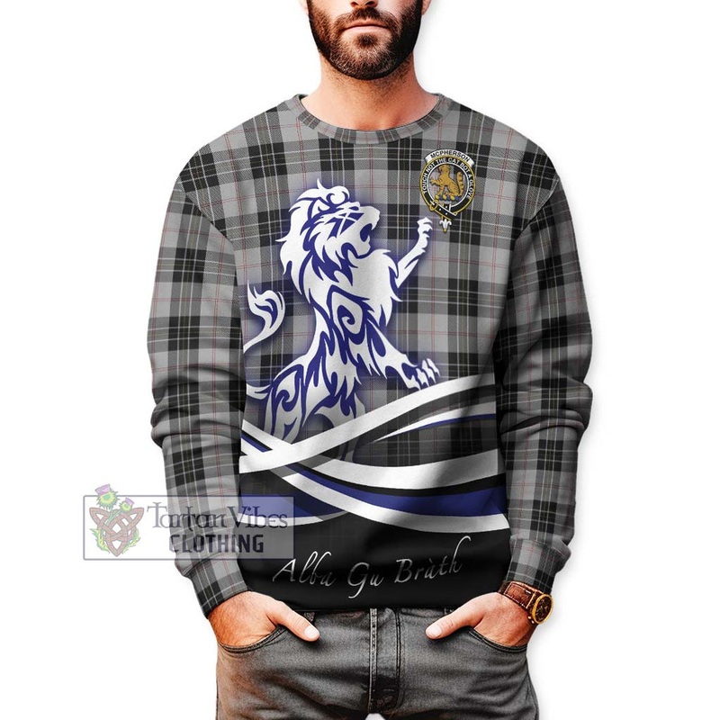 McPherson Dress Tartan Sweatshirt with Alba Gu Brath Regal Lion Emblem
